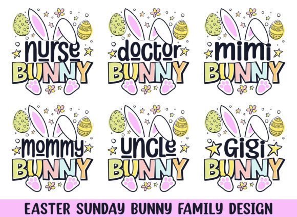 Easter Sunday Cute Bunny Family Design