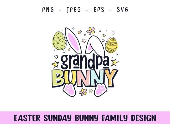 Easter Sunday Grandpa Cute Bunny Design