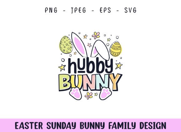 Easter Sunday Hubby Cute Bunny Design
