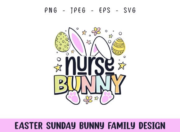 Easter Sunday Nurse Cute Bunny Design