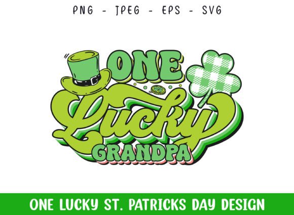 One Lucky Grandpa St Patrick Day Design