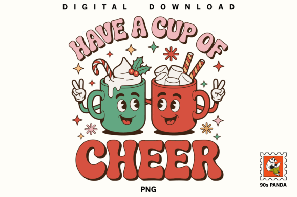 Retro Christmas Sublimation Design PNG